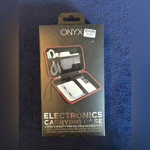 Onyx Large Capacity Electronics Carrying Case Hard Shell Compartment Pockets